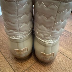 Sperry beige rain boots